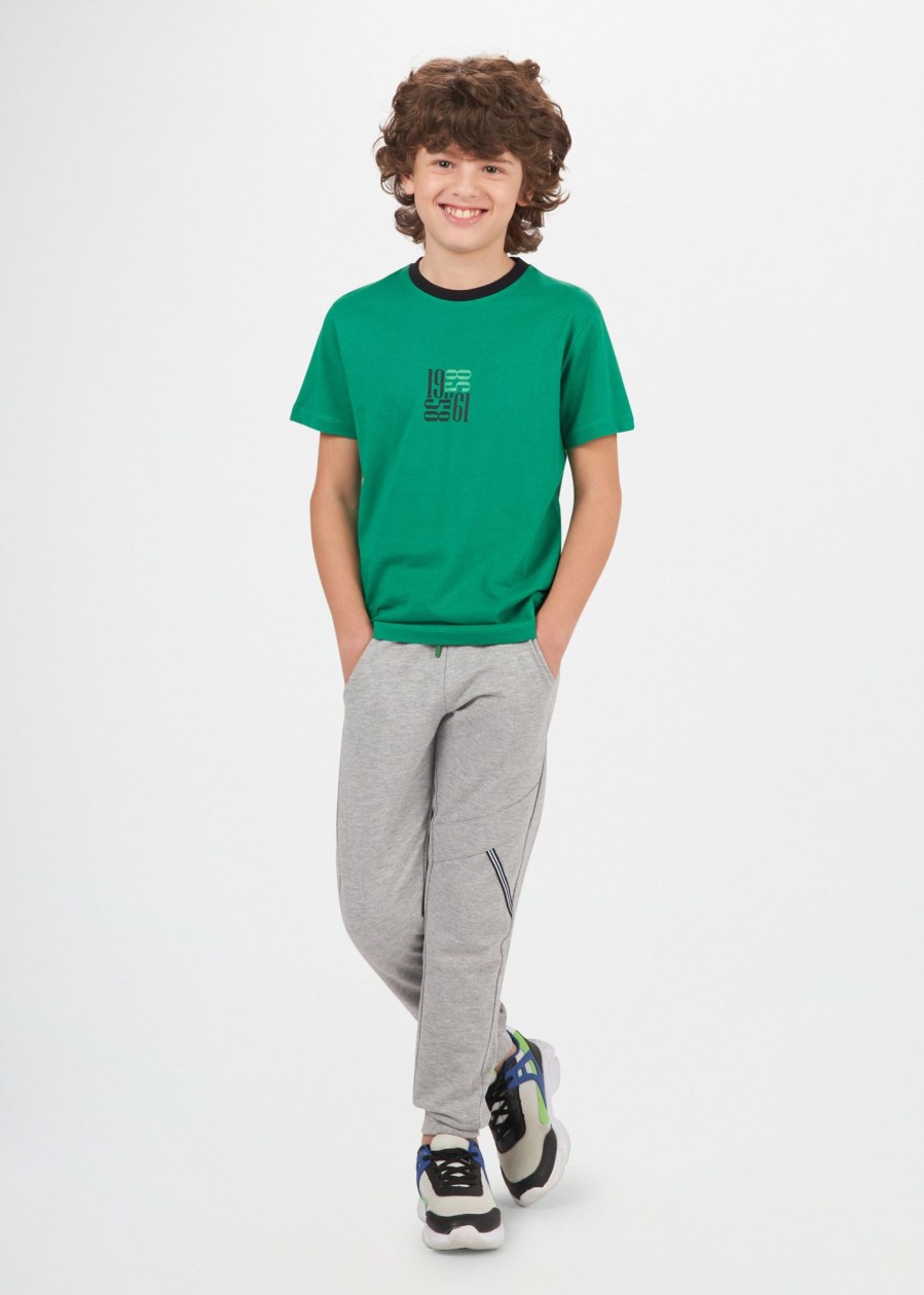 Bambino Conbipel | T-Shirt Con Logo Verde Medio