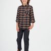 Bambino Conbipel | Camicia Fantasia Check Blu Scuro