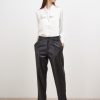 Donna Conbipel Pantaloni | Pantaloni In Similpelle Nero