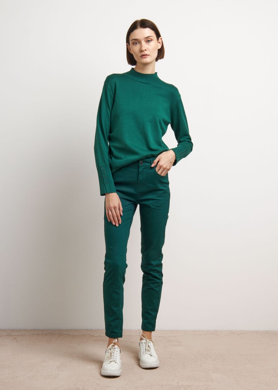 Donna Conbipel Pantaloni | Pantaloni Skinny Fit Verde Scuro