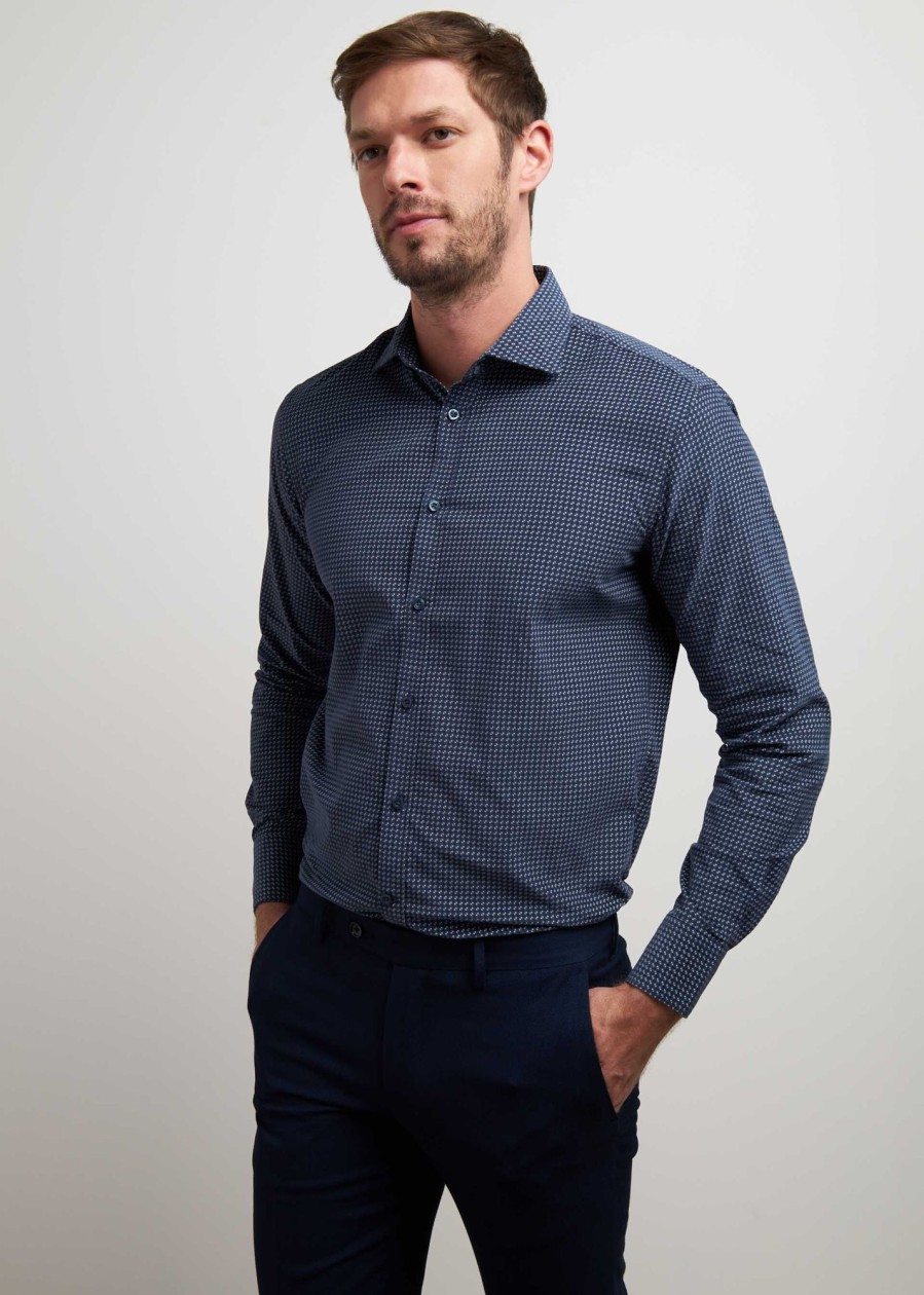 Uomo Conbipel Camicie | Camicia In Velluto Jeans