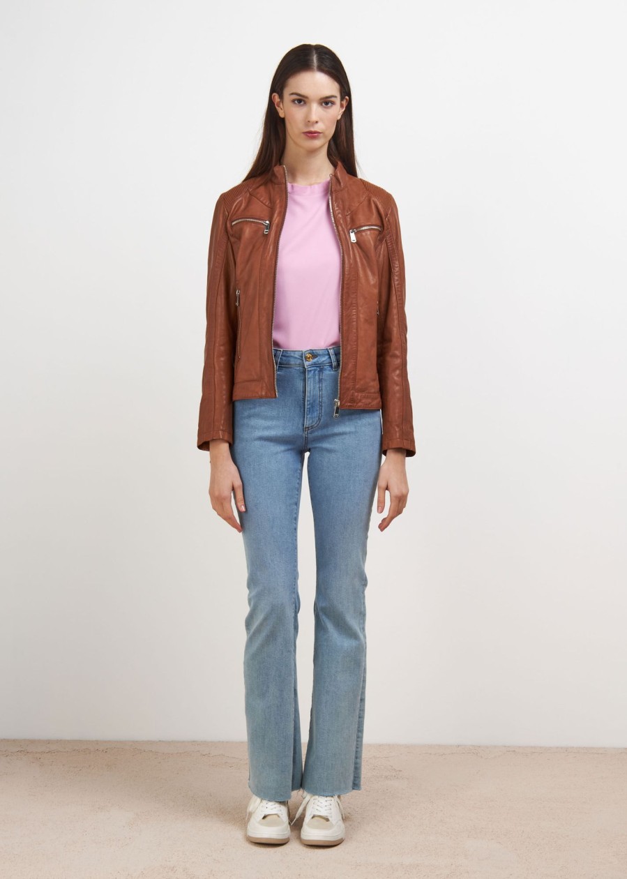 Donna Conbipel Jeans | Denim Stretch A Zampetta Jeans