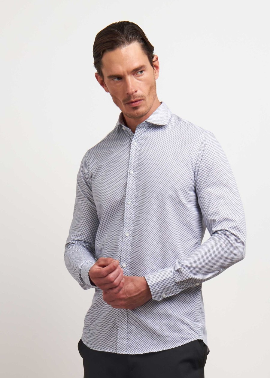 Uomo Conbipel Camicie | Camicia Slim Fit Blu