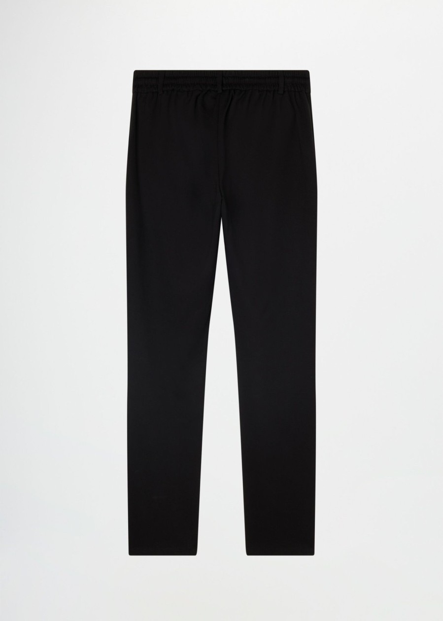 Donna Conbipel Pantaloni | Jogger In Punto Stoffa Nero