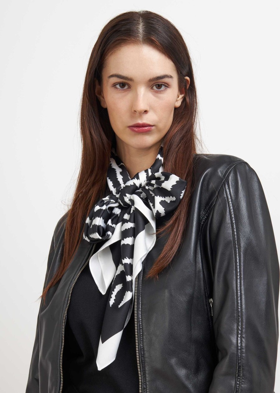 Donna Conbipel Accessori E Pelletteria | Foulard Stampato Nero