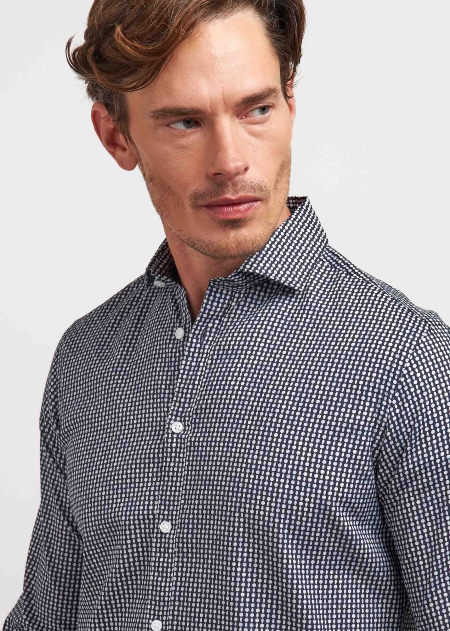 Uomo Conbipel Camicie | Camicia Regular Fit Blu Scuro