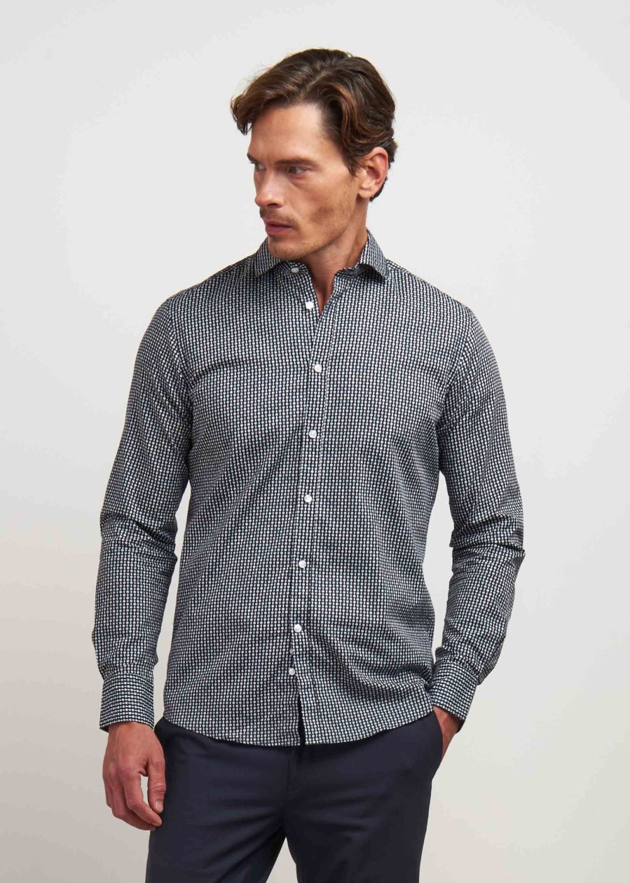 Uomo Conbipel Camicie | Camicia Regular Fit Blu Scuro