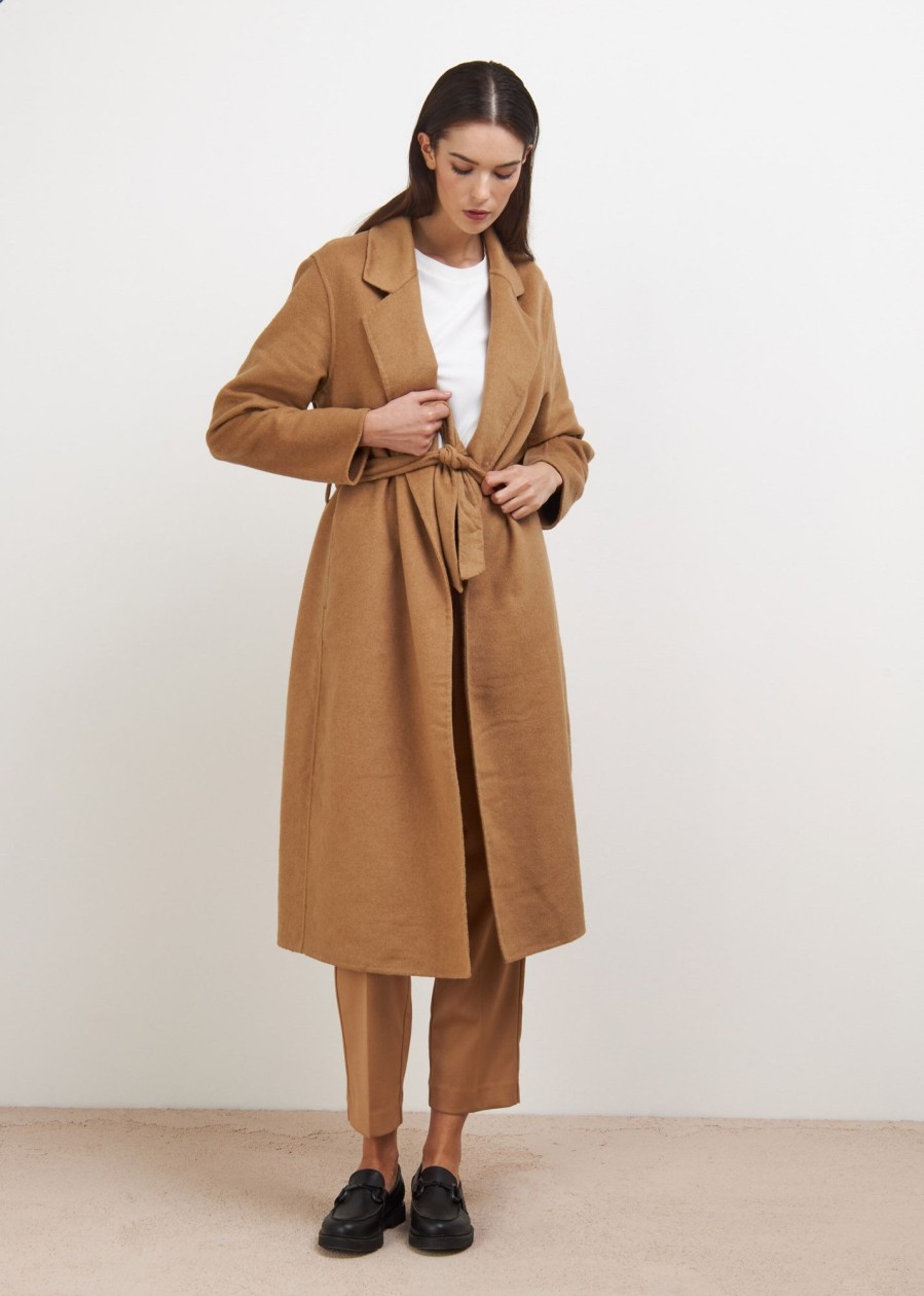 Donna Conbipel Cappotti | Cappotto Monopetto Cammello