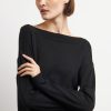 Donna Conbipel Maglieria | Maglia Scollo A Barchetta Nero