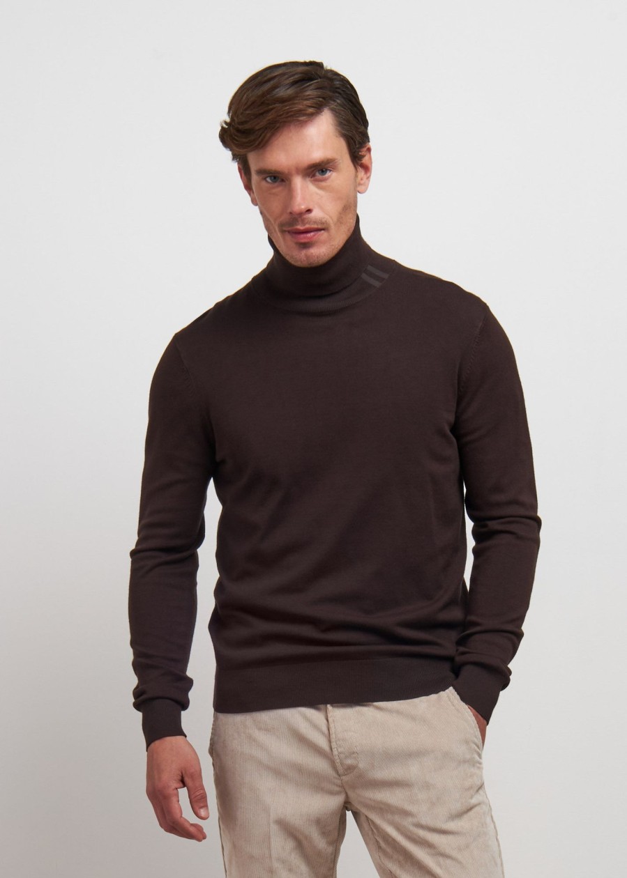 Uomo Conbipel Maglieria | Pullover Dolcevita Moro