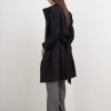 Donna Conbipel Cappotti | Cappotto Con Cintura Nero