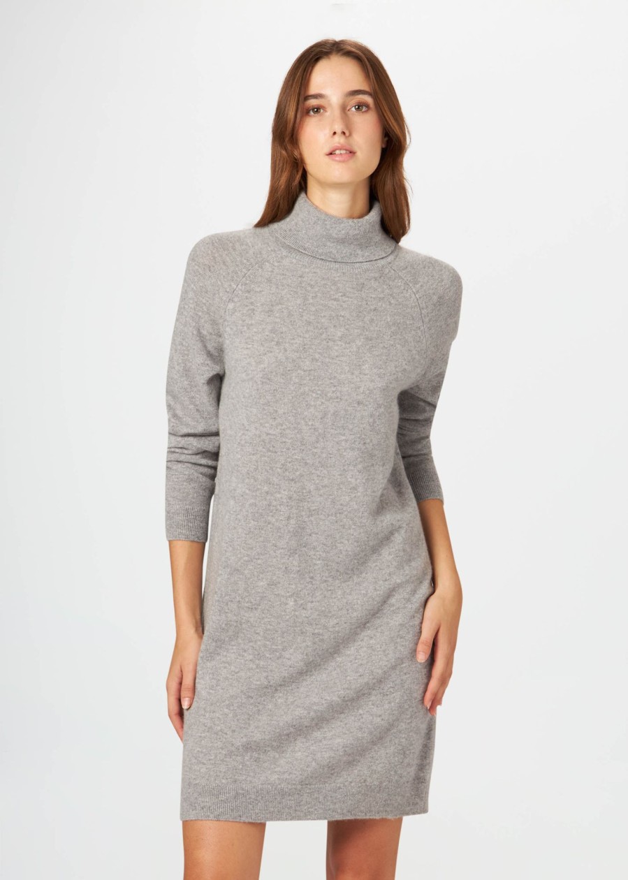 Donna Conbipel Vestiti | Abito In Puro Cashmere Grigio Medio Melange