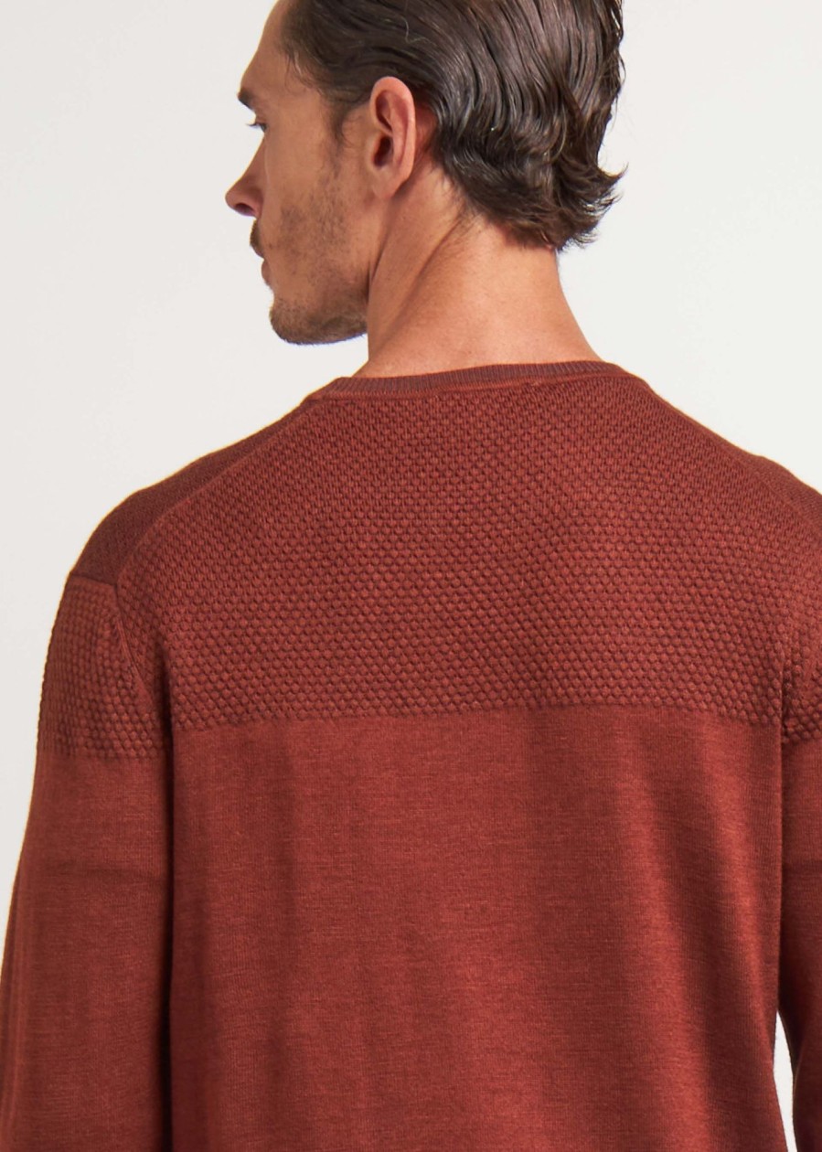 Uomo Conbipel Maglieria | Pullover Girocollo Bordeaux