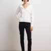 Donna Conbipel Maglieria | Cardigan Scollo A V Bianco Lana