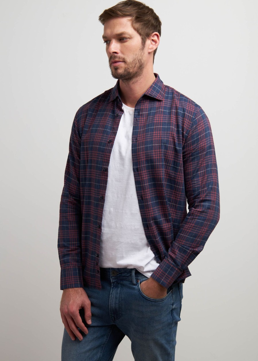 Uomo Conbipel Camicie | Camicia Check Regular Blu