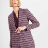 Donna Conbipel Giacche | Blazer Monopetto Stampato Fucsia Chiaro