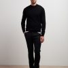 Uomo Conbipel Pantaloni | Pantaloni Jersey Slim Nero