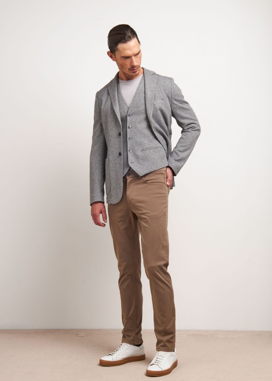 Uomo Conbipel Pantaloni | Pantaloni In Twill Fango