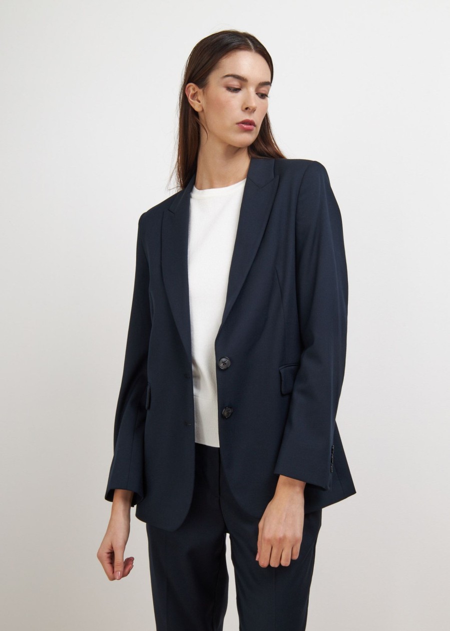 Donna Conbipel Giacche | Blazer A Due Bottoni Nero