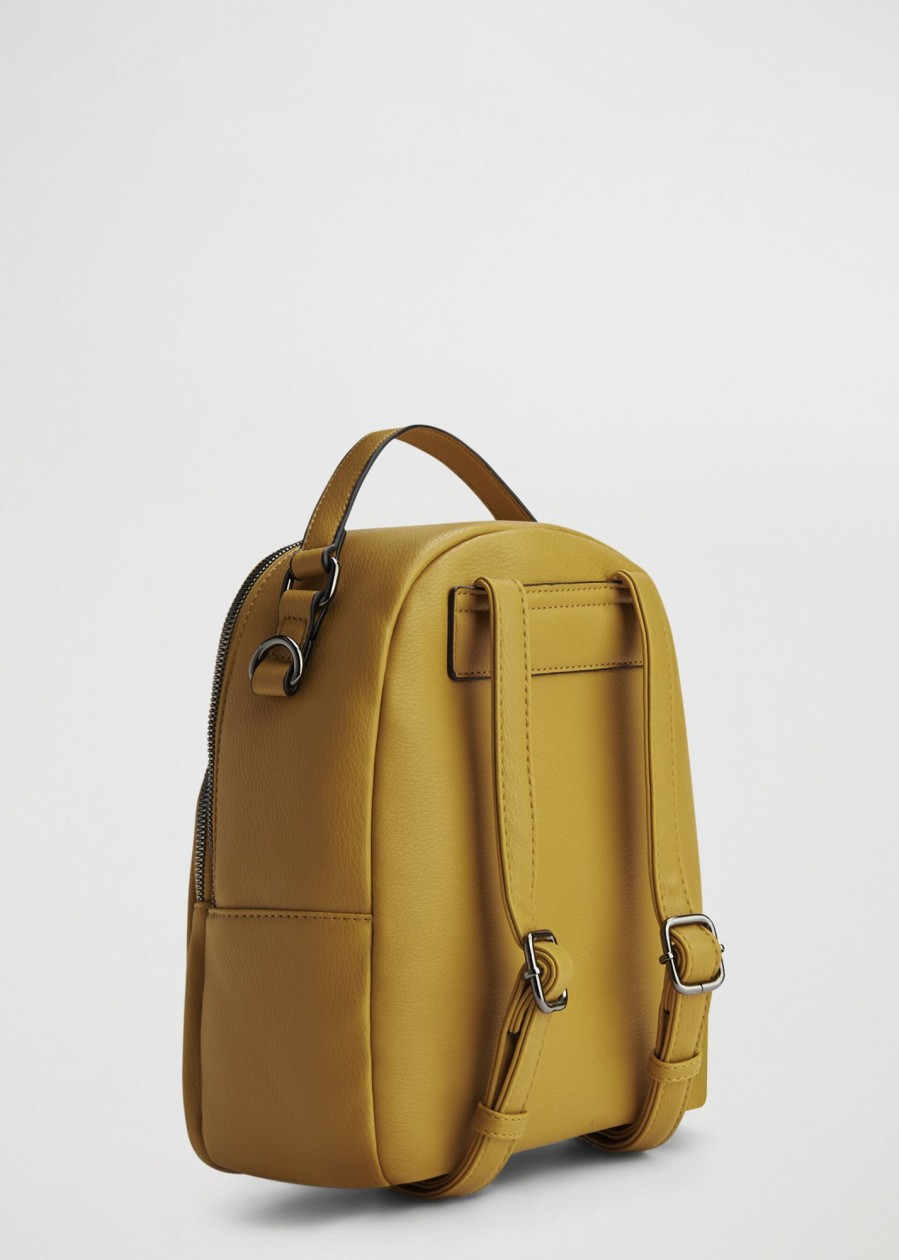 Donna Conbipel Borse | Zaino Con Tasca Ricamata Mustard