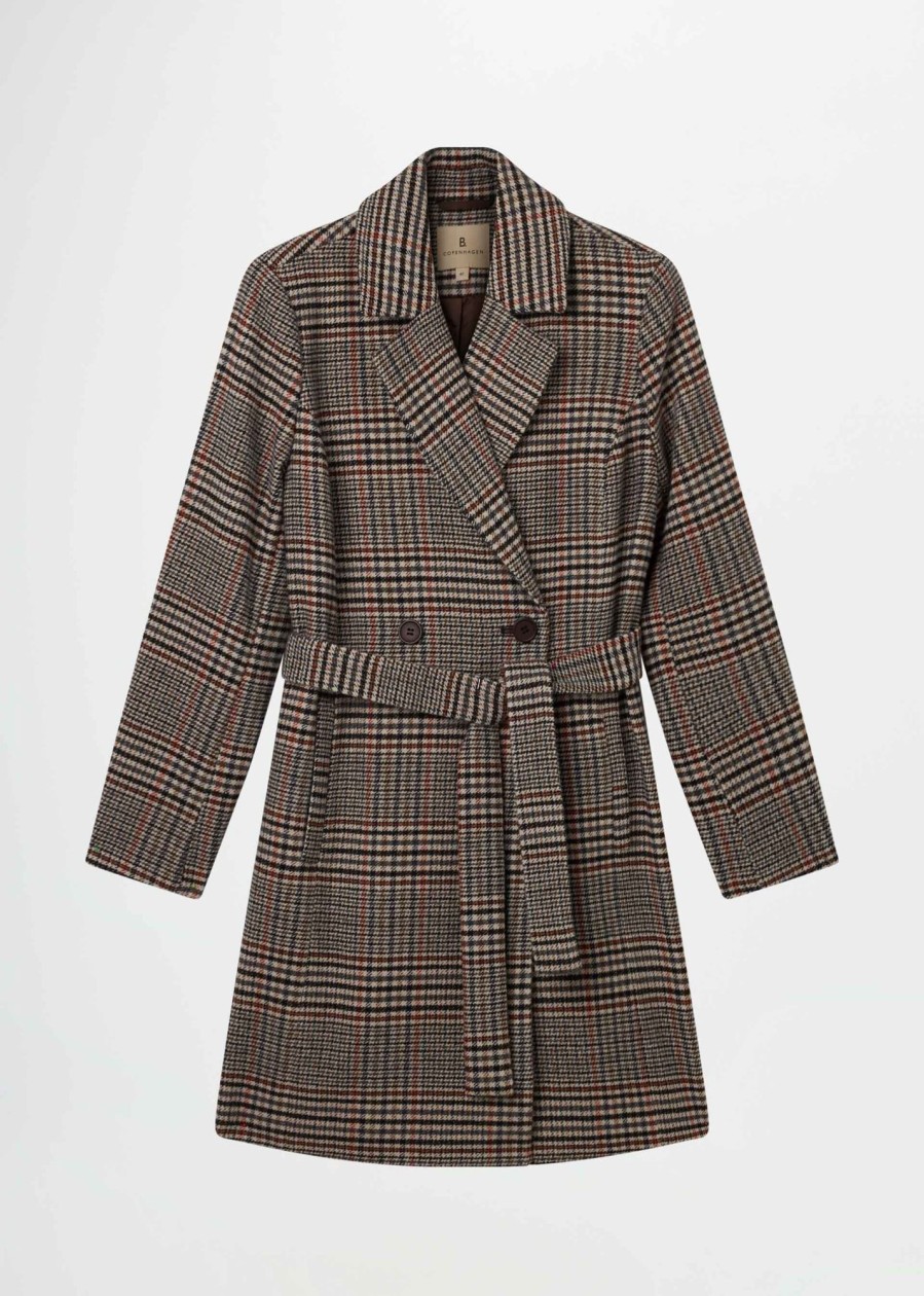 Donna Conbipel Cappotti | Cappotto Fantasia Check Moro