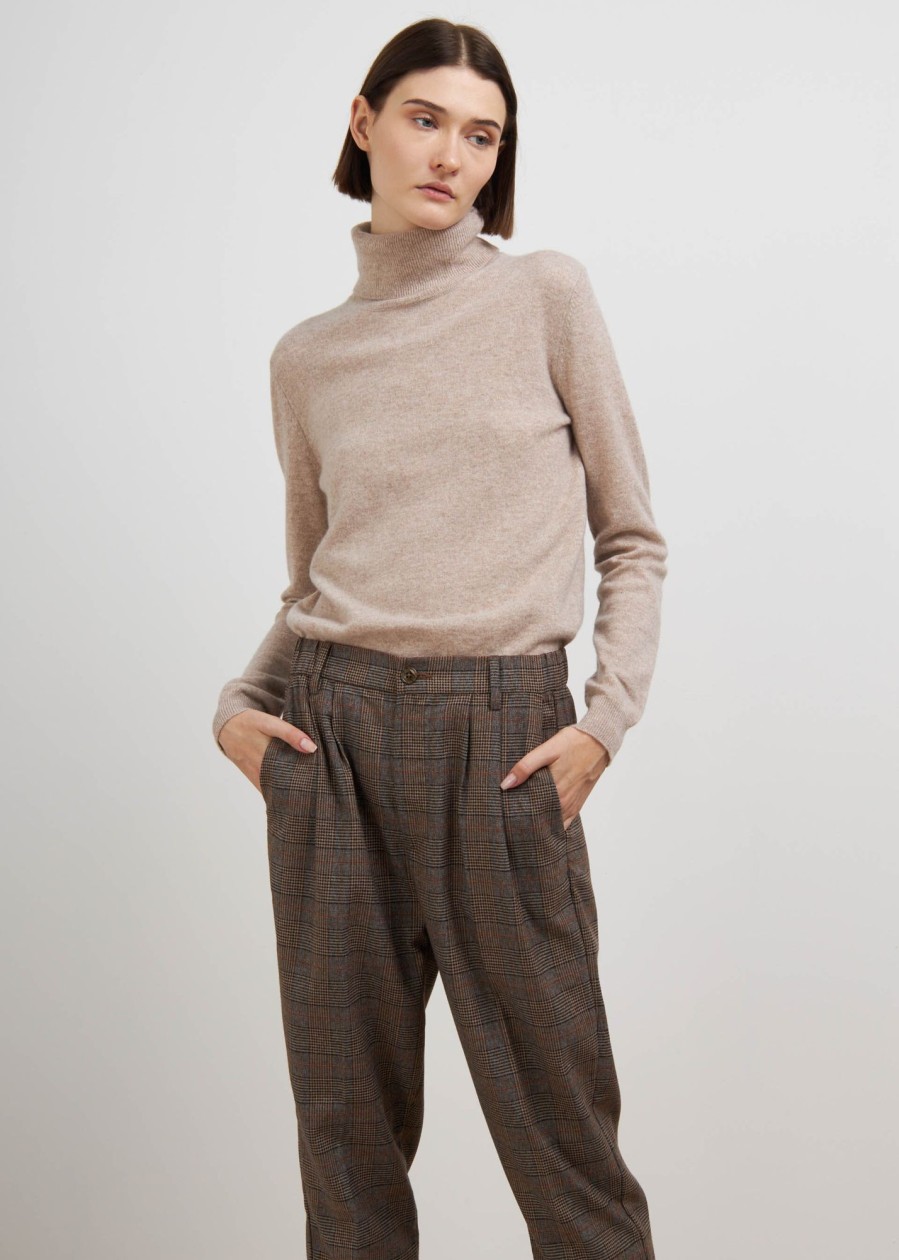 Donna Conbipel Pantaloni | Pantaloni Check Tabacco