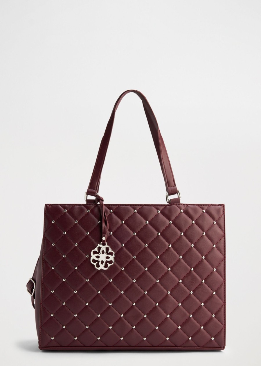 Donna Conbipel Borse | Borsa Con Microborchie Rosso Scuro