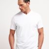 Uomo Conbipel T-Shirt E Polo | T-Shirt Scollo A V Bianco