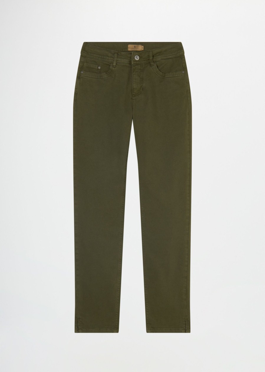 Donna Conbipel Pantaloni | Pantaloni Stretch Verde Scuro