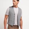 Uomo Conbipel Abiti E Completi | Gilet In Jersey Grigio Medio