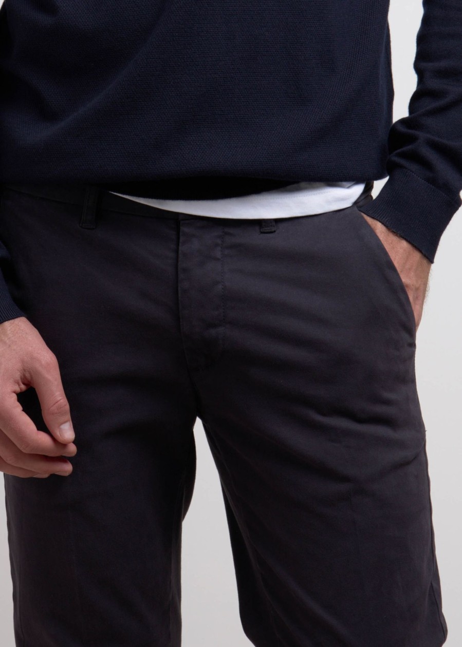 Uomo Conbipel Pantaloni | Pantaloni In Raso Blu