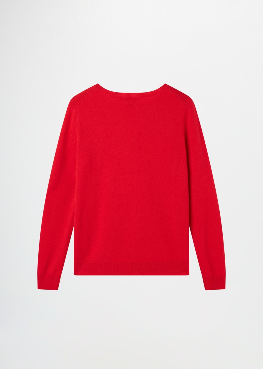 Donna Conbipel Maglieria | Pullover In Puro Cashmere Rosso Chiaro