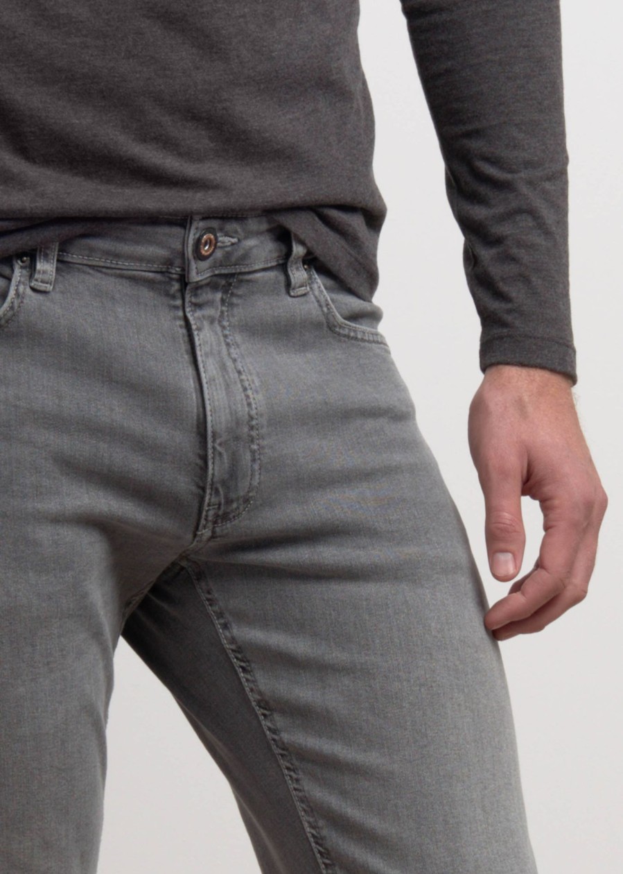 Uomo Conbipel Jeans | Denim Slim Stretch Grigio Chiaro