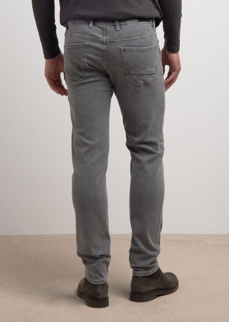 Uomo Conbipel Jeans | Denim Slim Stretch Grigio Chiaro