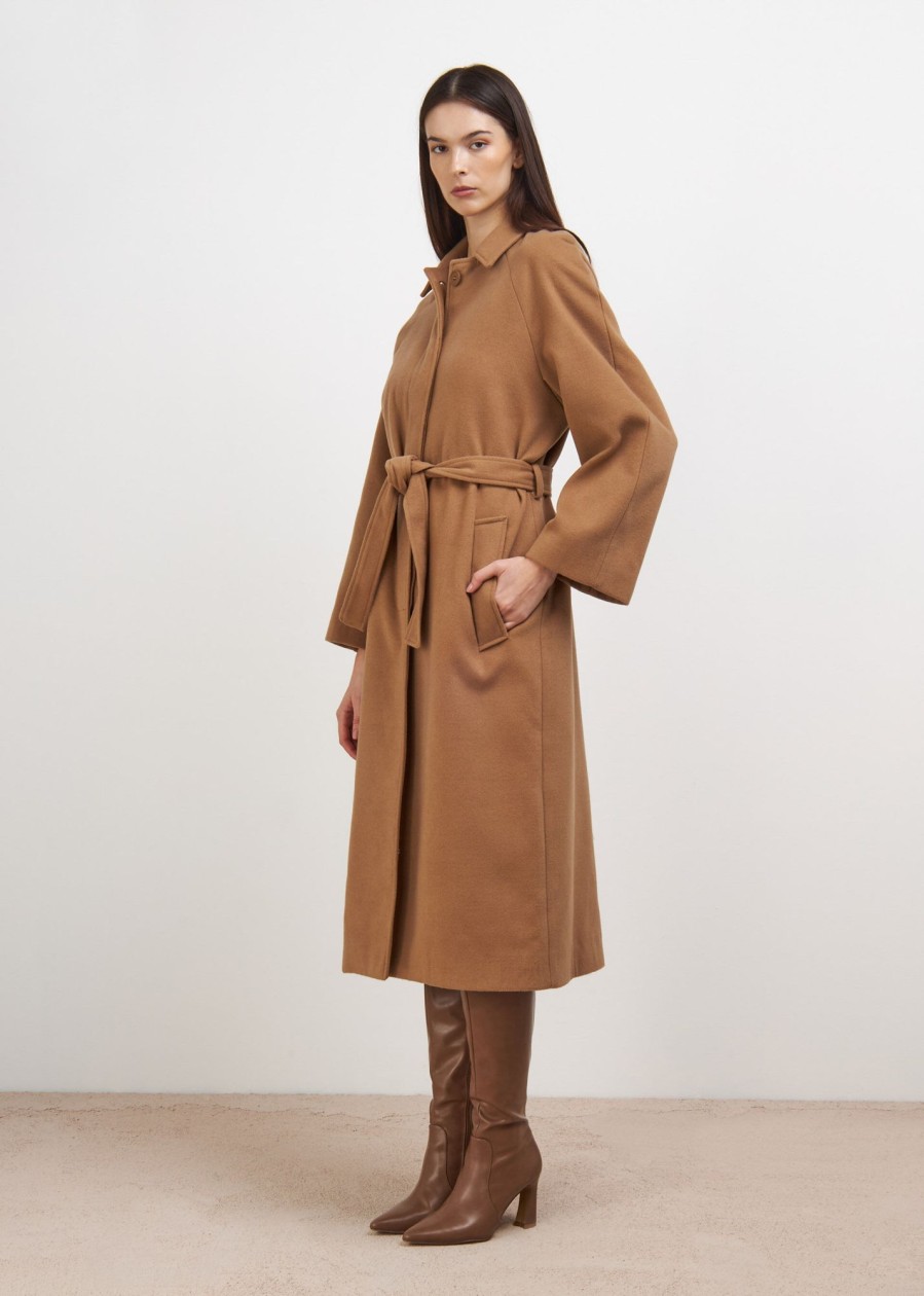 Donna Conbipel Cappotti | Cappotto Monopetto Cammello