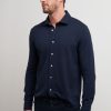 Uomo Conbipel Camicie | Polo Camicia Supima Blu Scuro