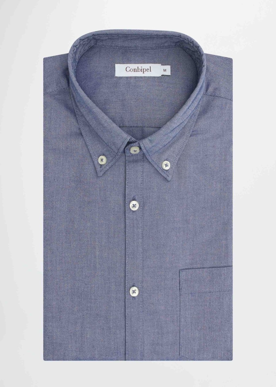 Uomo Conbipel Camicie | Camicia Oxford Regular Blu