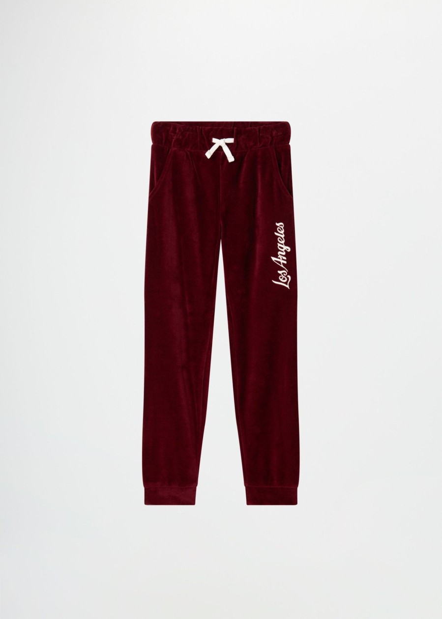 Bambino Conbipel | Pantaloni Con Lettering Bordeaux