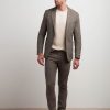 Uomo Conbipel Giacche | Blazer Pied De Poule Tortora