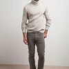 Uomo Conbipel Pantaloni | Pantaloni Slim In Velluto Grigio Medio