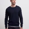 Uomo Conbipel Maglieria | Pullover A Micropunti Blu Scuro