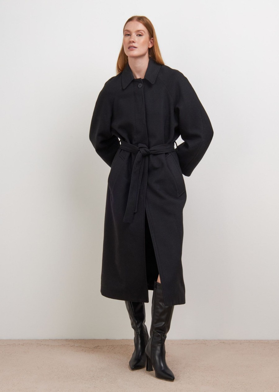 Donna Conbipel Cappotti | Cappotto Monopetto Nero