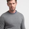 Uomo Conbipel T-Shirt E Polo | T-Shirt Doppio Collo Grigio Medio Melange