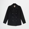 Donna Conbipel Cappotti | Cappotto Military In Lana Nero