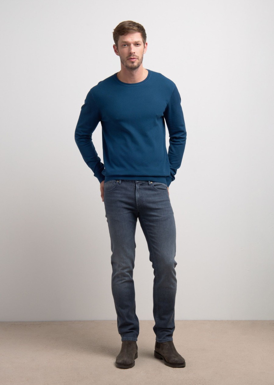 Uomo Conbipel Pantaloni | Denim Stone Washed Blu Chiaro