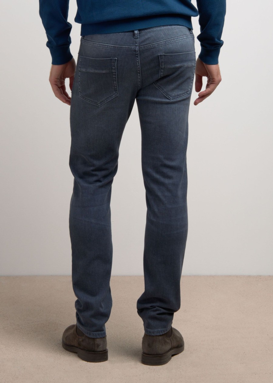 Uomo Conbipel Pantaloni | Denim Stone Washed Blu Chiaro