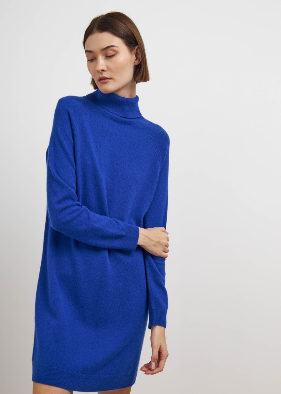 Donna Conbipel Vestiti | Abito In Puro Cashmere Blu Chiaro