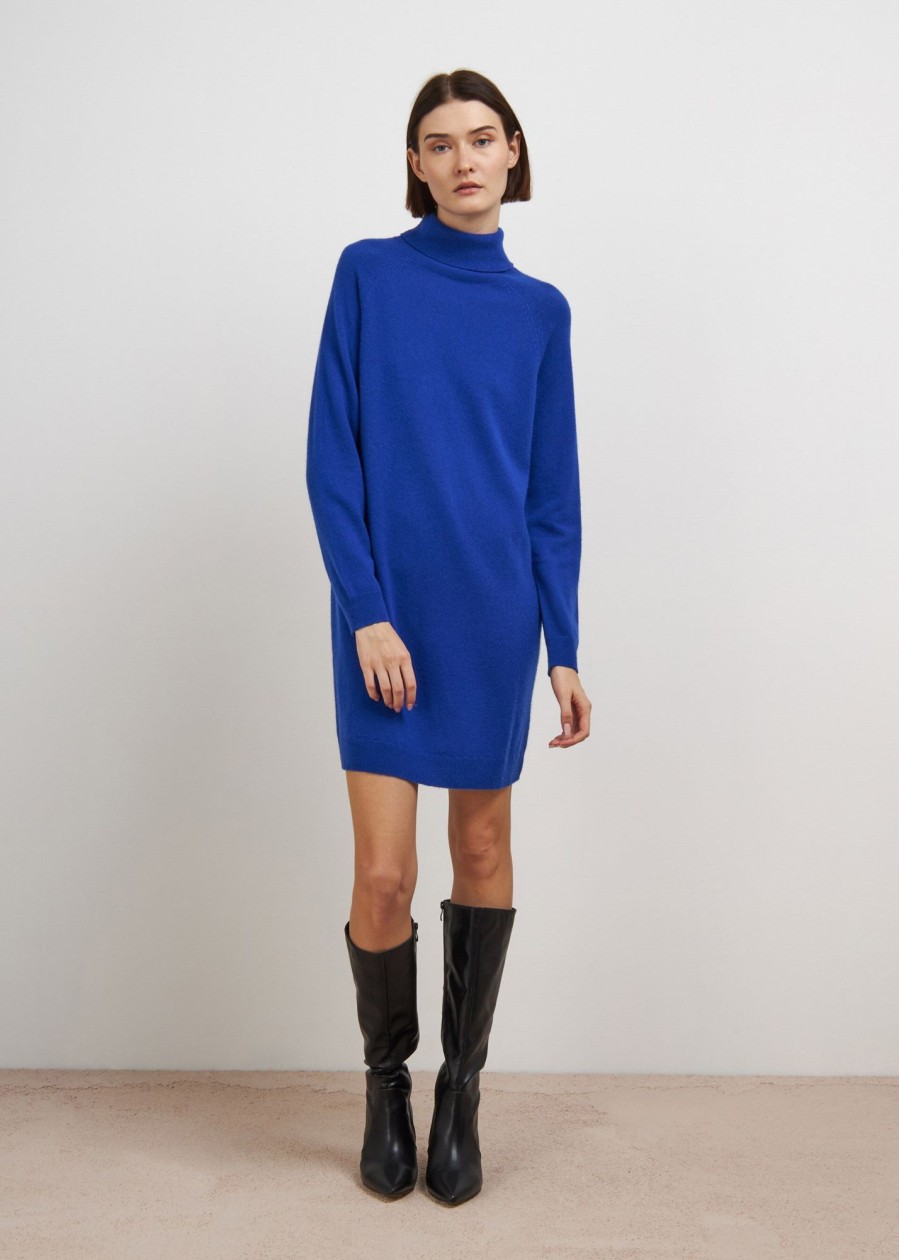 Donna Conbipel Vestiti | Abito In Puro Cashmere Blu Chiaro