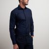 Uomo Conbipel Camicie | Camicia No Stiro Regular Blu Scuro