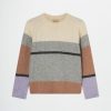 Donna Conbipel Maglieria | Pullover Color Block Grigio Medio